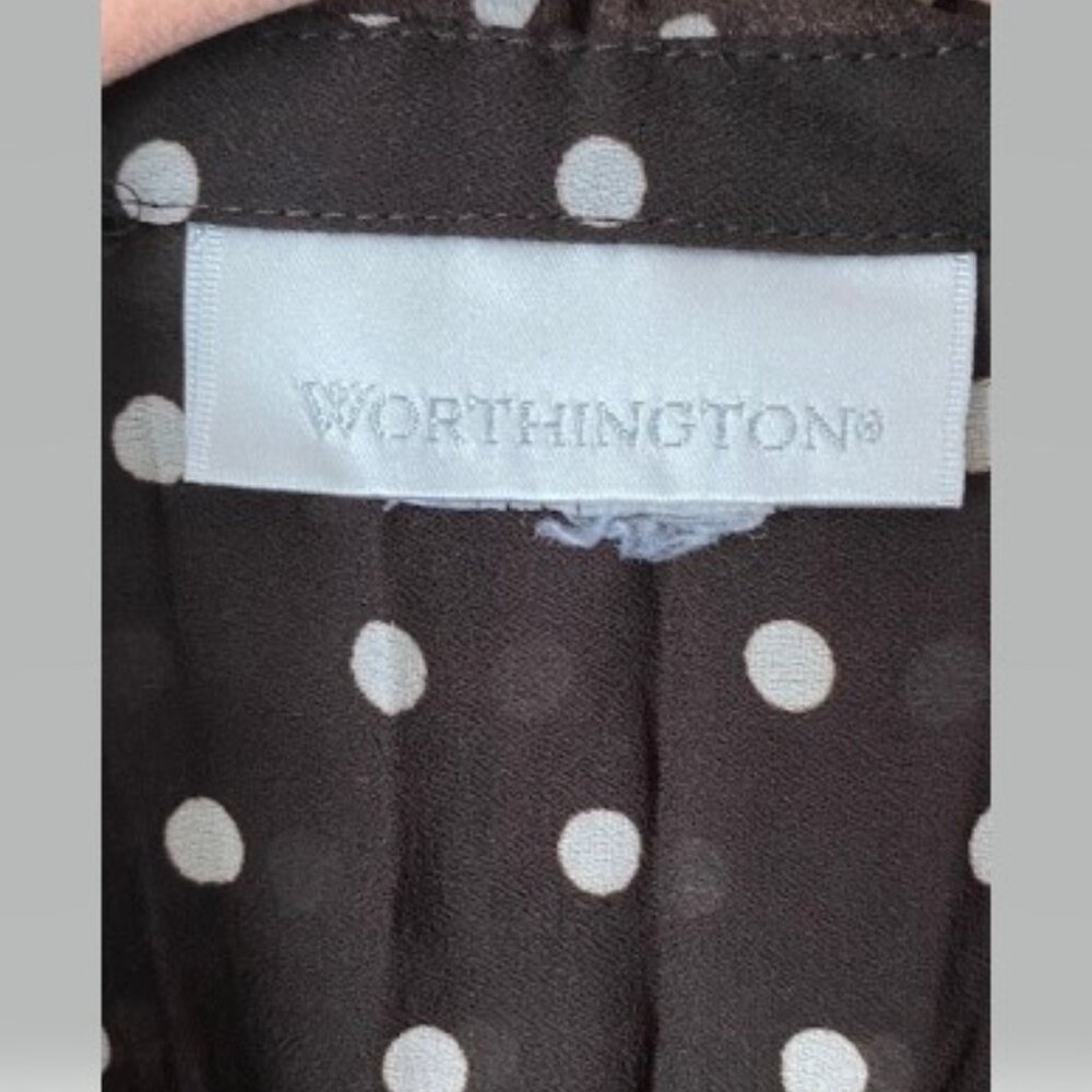 Black-n-White Polka Dot Ruffle Blouse - Picture 3 of 3